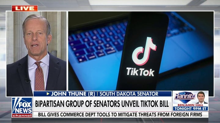 Bipartisan group of senators unveil bill to crack down on TikTok