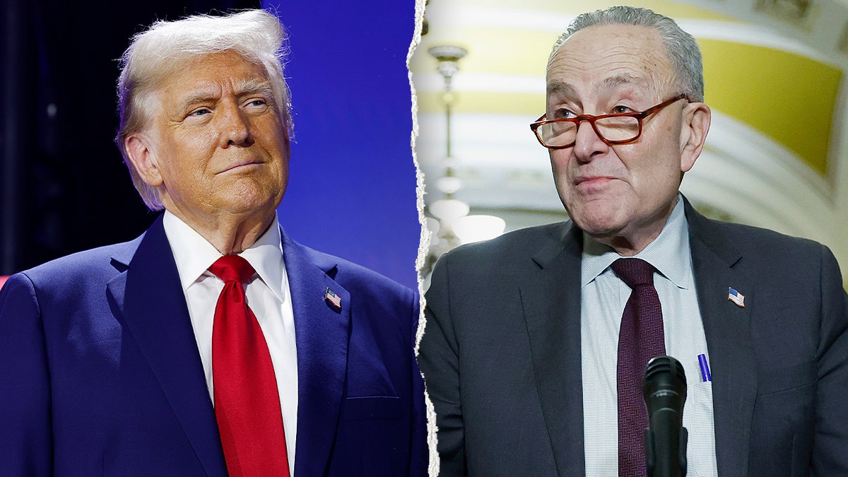 Compilation image of President Donald Trump and Senate Minority Leader Chuck Schumer.