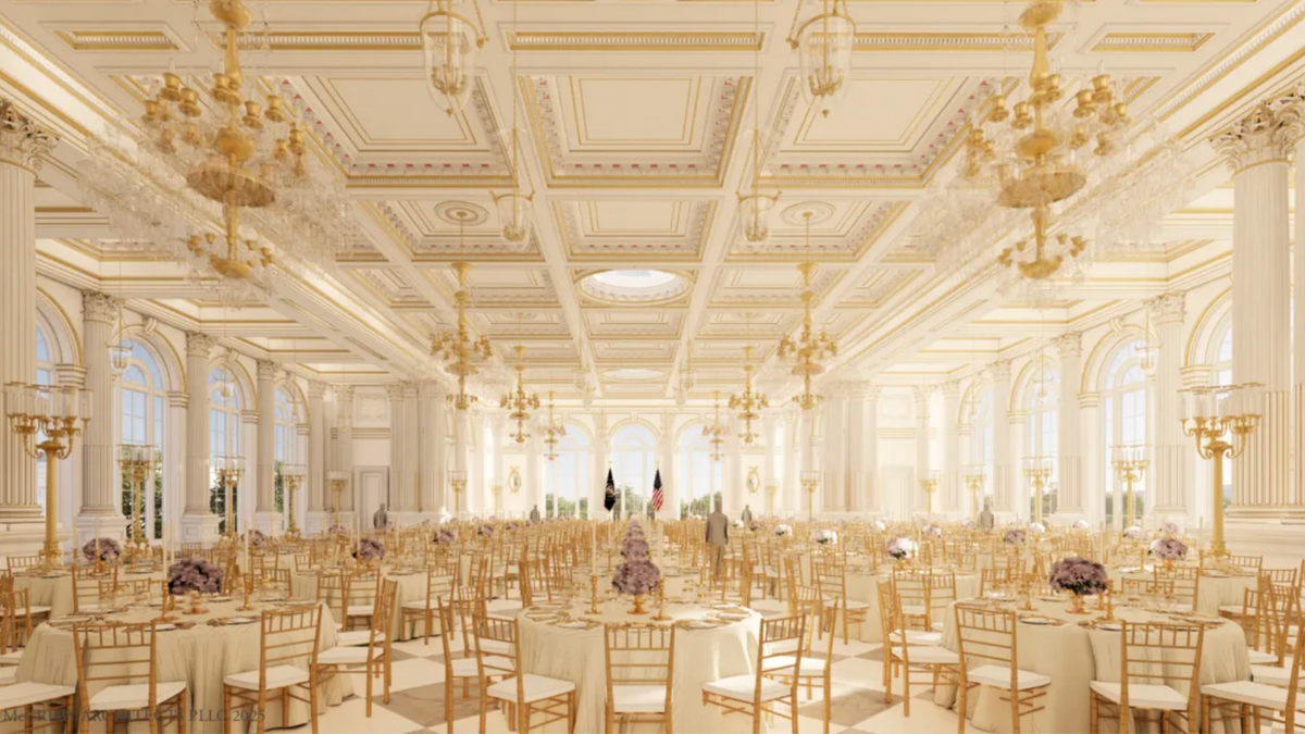 A rendering of the new White House ballroom.